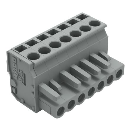 WAGO 232 Series Pluggable Connector Female Cage Clamp, 7-Pole, 14A, 7-Way