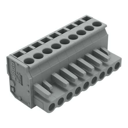 WAGO 232 Series Snap-in Connector Female Cage Clamp, 9-Pole, 14A, 9-Way