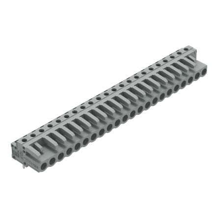WAGO 232 Series Angled PCB PCB Header, 22-Contact, 1 Row, 5 mm Pitch PCB