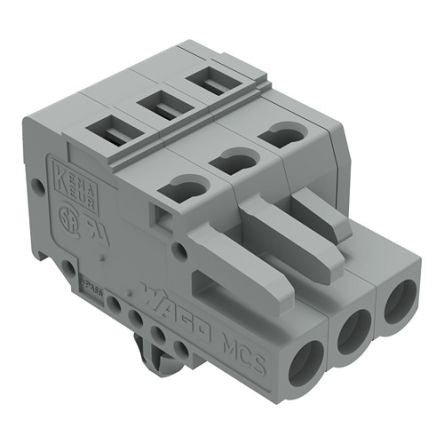 WAGO 231 Series Snap-in Pluggable Connector Female Cage Clamp, 3-Pole, 16A, 3-Way