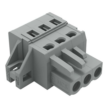 WAGO 231 Series Feed Through Connector Female Cage Clamp, 3-Pole, 16A, 3-Way