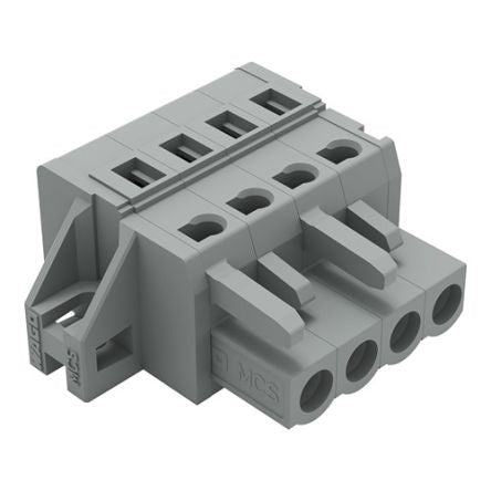 WAGO 231 Series Snap-in Pluggable Connector Female Cage Clamp, 4-Pole, 16A, 4-Way
