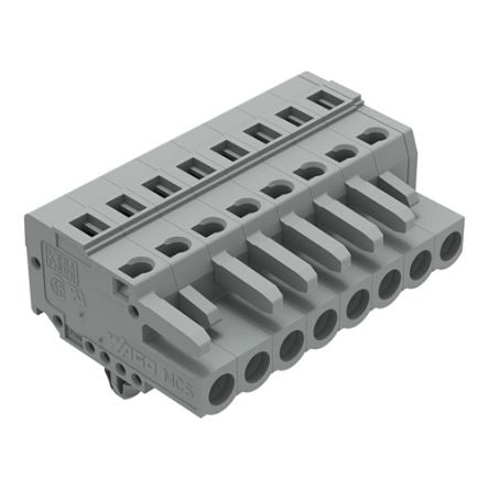 WAGO 231 Series Snap-in Pluggable Connector Female Cage Clamp, 8-Pole, 16A, 8-Way