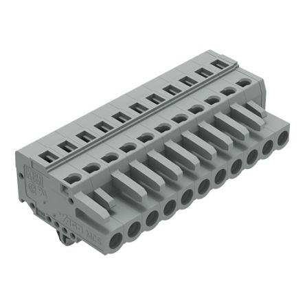 WAGO 231 Series Snap-in Connector Female Cage Clamp, 11-Pole, 16A, 11-Way