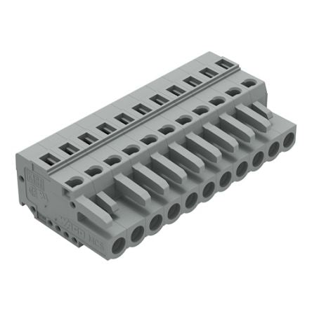 WAGO 231 Series Snap-in Connector Female Cage Clamp, 11-Pole, 16A, 11-Way