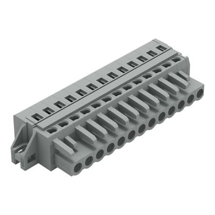 WAGO 231 Series Snap-in Pluggable Connector Female Cage Clamp, 13-Pole, 16A, 13-Way