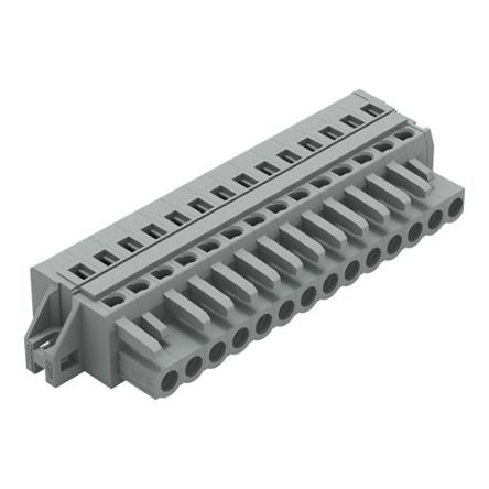 WAGO 231 Series Snap-in Connector Female Cage Clamp, 14-Pole, 16A, 14-Way