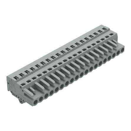 WAGO 231 Series Snap-in Pluggable Connector Female Cage Clamp, 19-Pole, 16A, 19-Way