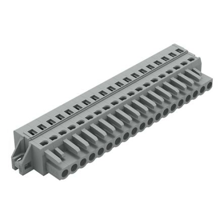 WAGO 231 Series Cable Pluggable Connector Female Cage Clamp, 19-Pole, 16A, 19-Way