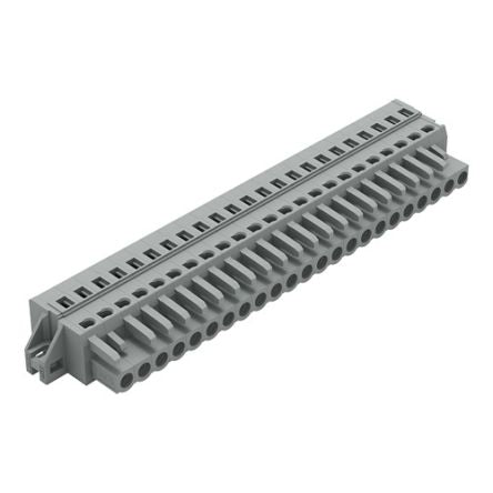 WAGO 231 Series Snap-in Pluggable Connector Female Cage Clamp, 23-Pole, 16A, 23-Way