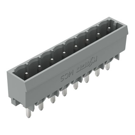 WAGO 231 Series Straight Horizontal and Vertical Mount Header, 8 Contact(s), 1.2 mm Pitch, 1 Row, Unshrouded