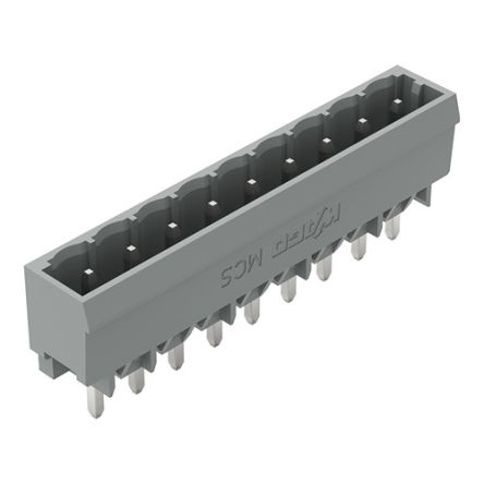 WAGO 231 Series Straight PCB PCB Header, 9 Contact(s), 5 mm Pitch, 1 Row, Shrouded
