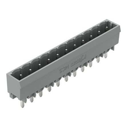 WAGO 231 Series Straight PCB PCB Header, 11 Contact(s), 5 mm Pitch, 1 Row, Shrouded