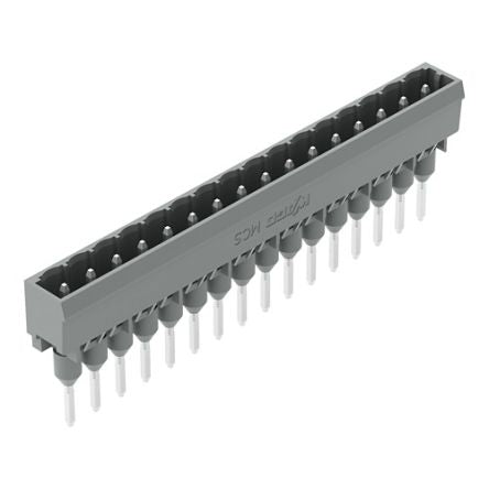 WAGO 231 Series Straight DIN Rail PCB Connector, 16 Contact(s), 5 mm Pitch, 1 Row, Shrouded