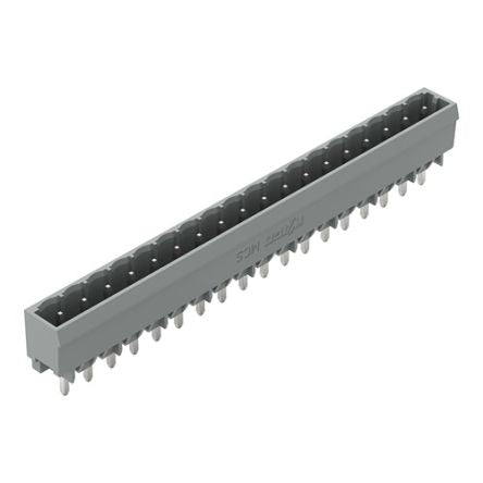 WAGO 231 Series Straight PCB PCB Header, 18 Contact(s), 5 mm Pitch, 1 Row, Shrouded