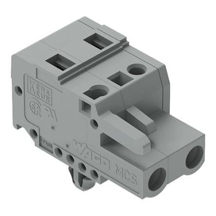 WAGO 231 Series Snap-in Connector Female Cage Clamp, 2-Pole, 16A, 2-Way