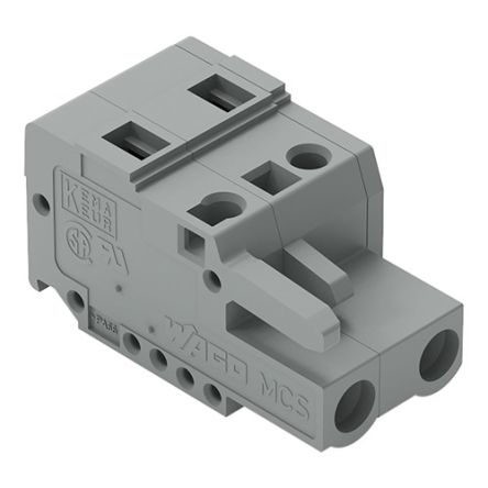 WAGO 231 Series Snap-in Pluggable Connector Female Cage Clamp, 2-Pole, 16A, 2-Way
