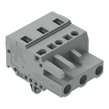 WAGO 231 Series Snap-in Connector Female Cage Clamp, 3-Pole, 16A, 3-Way
