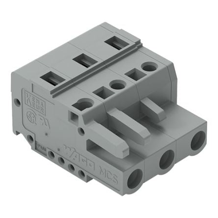 WAGO 231 Series Pluggable Connector Female Cage Clamp, 3-Pole, 16A, 3-Way