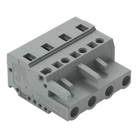 WAGO 231 Series Cable Connector Female Cage Clamp, 4-Pole, 16A, 4-Way