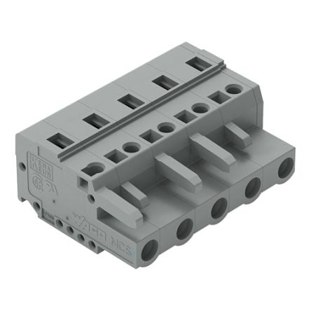 WAGO 231 Series Cable Connector Female Cage Clamp, 5-Pole, 16A, 5-Way
