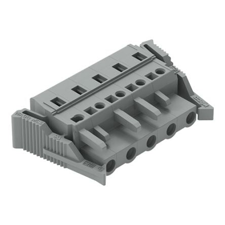 WAGO 231 Series Snap-in Pluggable Connector Female Cage Clamp, 5-Pole, 16A, 5-Way