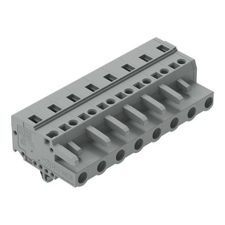 WAGO 231 Series Snap-in Pluggable Connector Female Cage Clamp, 8-Pole, 16A, 8-Way