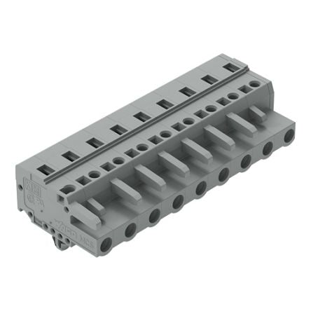 WAGO 231 Series Snap-in Pluggable Connector Female Cage Clamp, 9-Pole, 16A, 9-Way