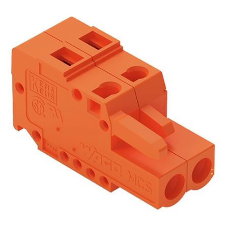 WAGO 231 Series Snap-in Connector Female Cage Clamp, 2-Pole, 16A, 2-Way
