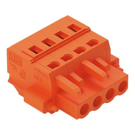 WAGO 231 Series Screw Pluggable Connector Female Cage Clamp, 4-Pole, 16A, 4-Way