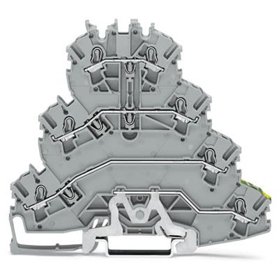 WAGO TOPJOB S Series Terminal Block Grey, 2.5mm², 4-Level, Cage Clamp, ATEX, EAC Ex, IECEx