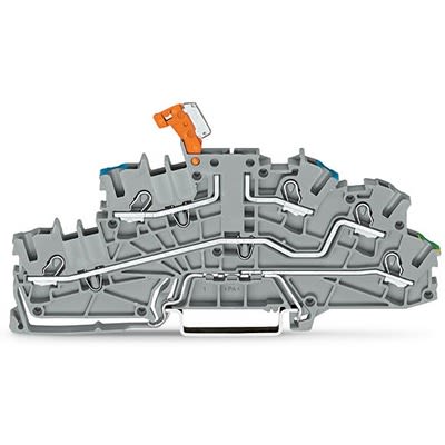 WAGO TOPJOB S Series Multi Level Terminal Block Grey, 2.5mm², 3-Level, Cage Clamp