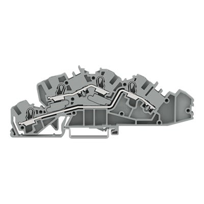 WAGO 2005-7642 TOPJOB S Series Multi Level Terminal Block Grey, 4mm², 3-Level, Cage Clamp