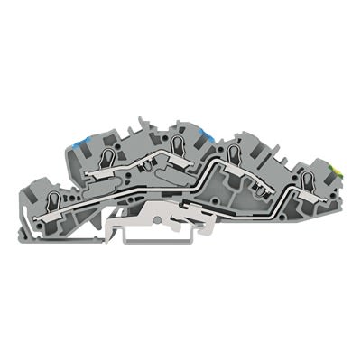 WAGO 2005-7646 TOPJOB S Series Multi Level Terminal Block Grey, 4mm², 3-Level, Cage Clamp