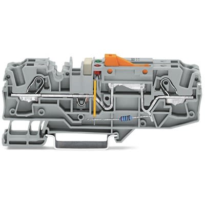 WAGO 2006-1671/1000-848 TOPJOB S Series DIN Rail Terminal Block Grey, 6mm², 1-Level, Cage Clamp, ATEX, EAC Ex, IECEx