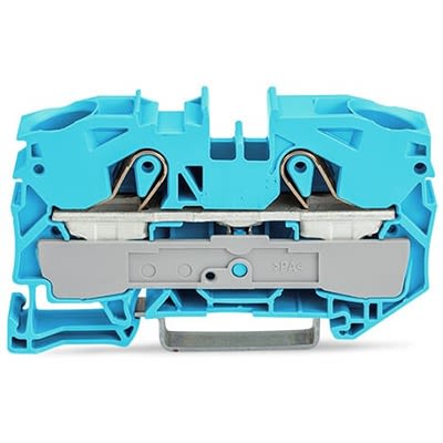 WAGO TOPJOB S Series DIN Rail Terminal Block Blue, 16mm², 1-Level, Cage Clamp, ATEX, EAC Ex, IECEx