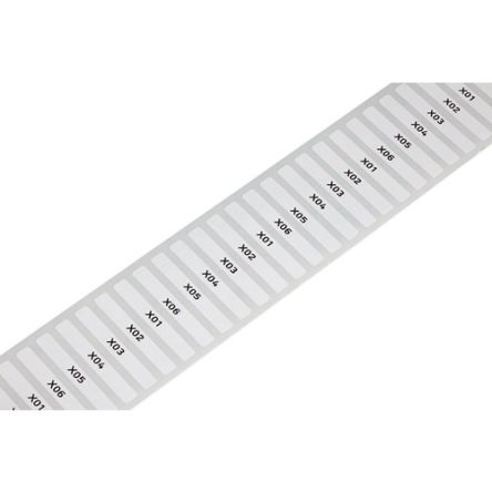 WAGO White Black Print Label, 35 mm Width, 1500 Per Pack Qty