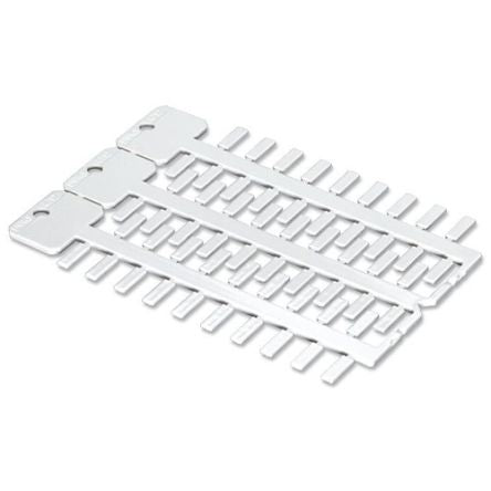 WAGO 211 Push-in Cable Marker, White, Pre-printed "Plain" Black, 211-110