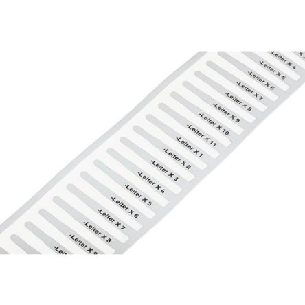 WAGO 211 Push-in Cable Marker, White, Pre-printed "Plain", 211-821