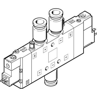 Festo Pneumatic Solenoid Valve - 5/2 Double Solenoid Electric G CPE24-M3H-5JS-QS-10 Series 230V