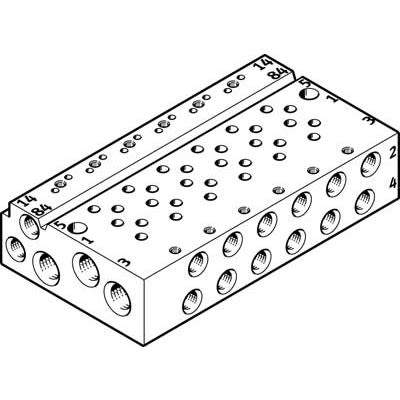 Festo VABM 5 Outlet Pneumatic Manifold Fitting