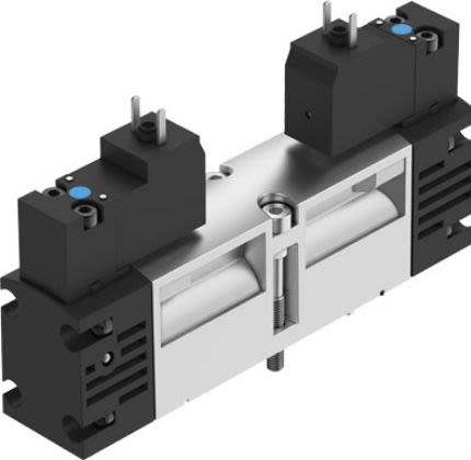 Festo Pneumatic Solenoid Valve - 2 x 3/2-Way, Closed, Monostable, Open Electric ISO 15407-1 VSVA Series 12V