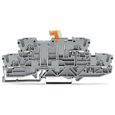 WAGO TOPJOB S Series Knife Disconnect Terminal Block Grey, 2.5mm², 2-Level, Push-in, IECEx/ATEX/CSA