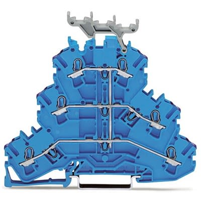 WAGO TOPJOB S Series Multi Level Terminal Block Blue, 2.5mm², 3-Level, Push-in, IECEx/ATEX/CSA