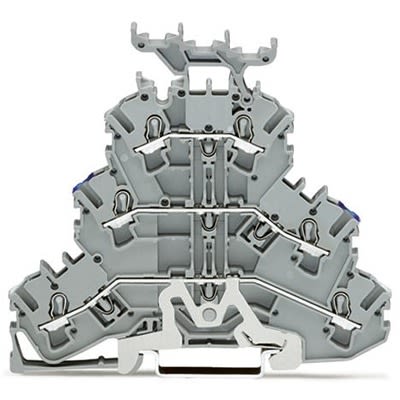 WAGO TOPJOB S Series Multi Level Terminal Block Grey, 2.5mm², 3-Level, Push-in, IECEx/ATEX/CSA