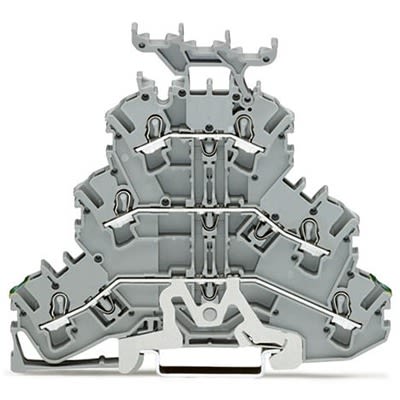 WAGO 2002-3257 TOPJOB S Series Multi Level Terminal Block Grey, 2.5mm², 3-Level, Push-in, IECEx/ATEX/CSA