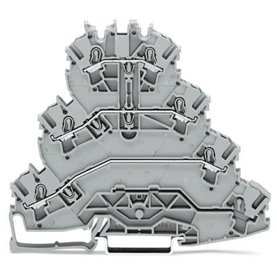 WAGO TOPJOB S Series Multi Level Terminal Block Grey, 2.5mm², 4-Level, Push-in, IECEx/ATEX/CSA