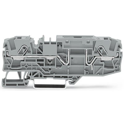 WAGO 2006-1661 TOPJOB S Series DIN Rail Terminal Block Grey, 6mm², 1-Level, Push-in, CSA