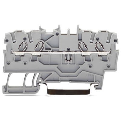 WAGO 2000-1405 TOPJOB S Series DIN Rail Terminal Block Black, 1mm², 1-Level, Cage Clamp, ATEX, EAC Ex, IECEx