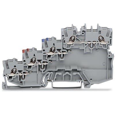 WAGO TOPJOB S Series DIN Rail Terminal Block Grey, 1mm², 4-Level, Cage Clamp